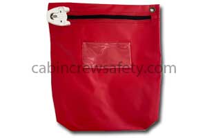 82000142 - Cabin Crew Safety Medium Secure Reusable Cash Bag (red)